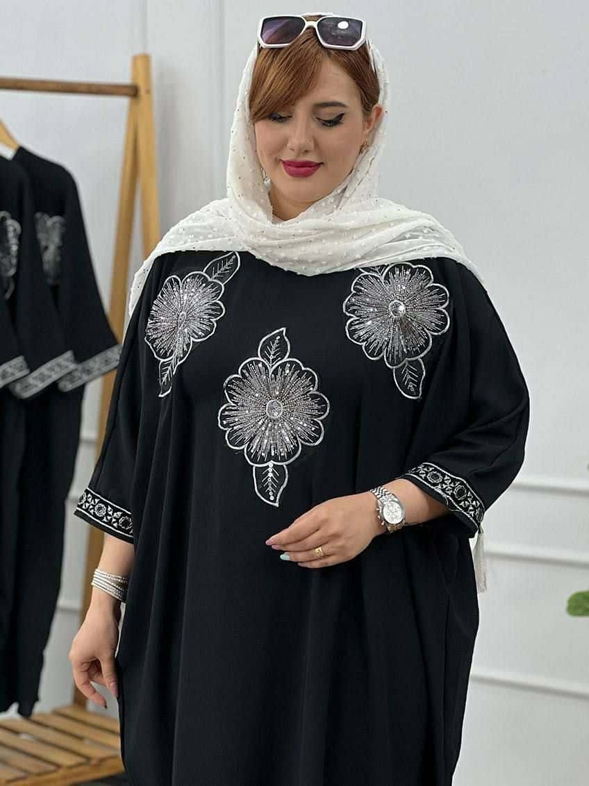 مانتو عبایی سه گل