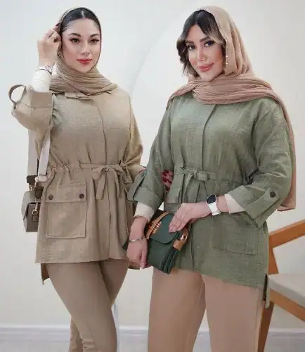 شومیز مانتویی عسل