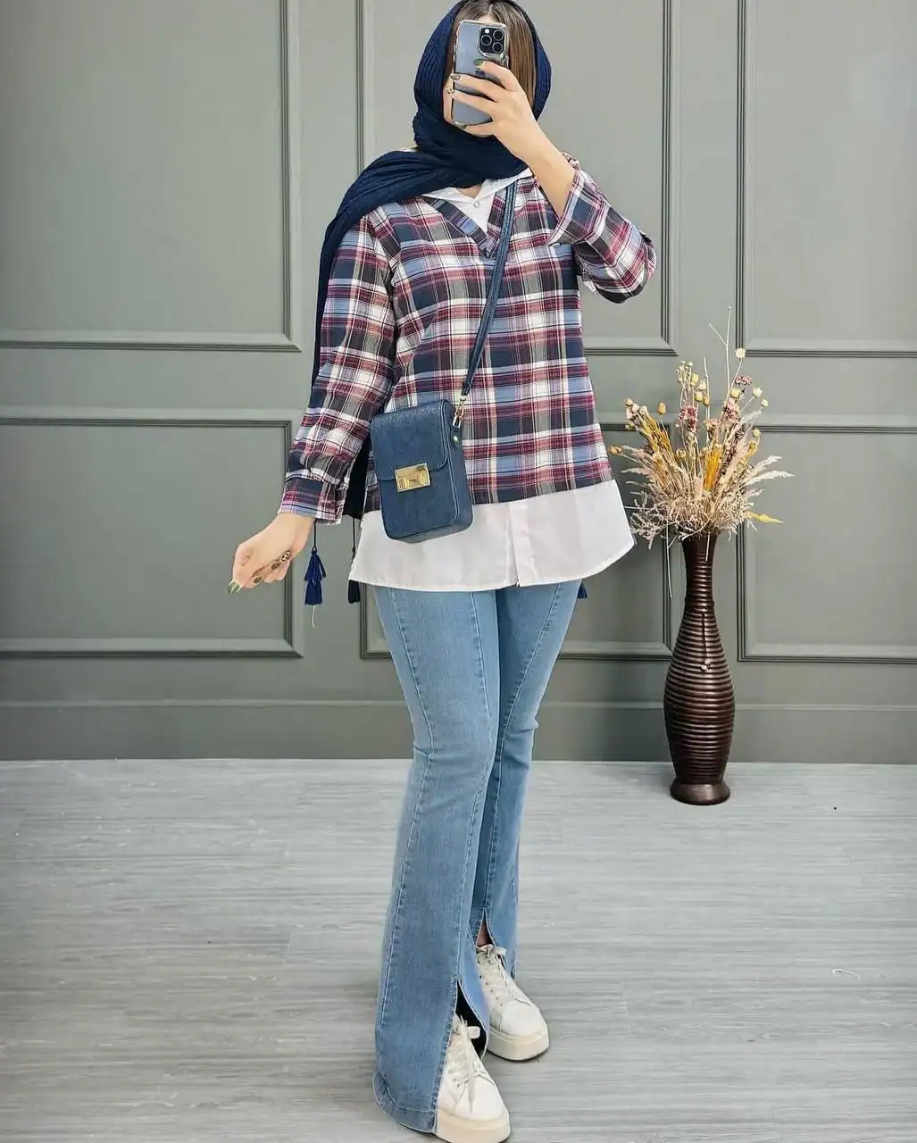شومیز چهار خونه نرگس
