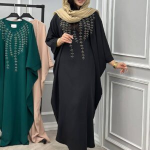 مانتو عبایی نگین شاخه ای